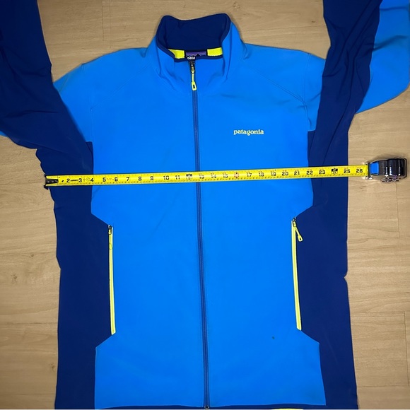 Patagonia Jacket Mens XL Blue Adze Polartec Softshell Windblock Bright B2 - Picture 12 of 16